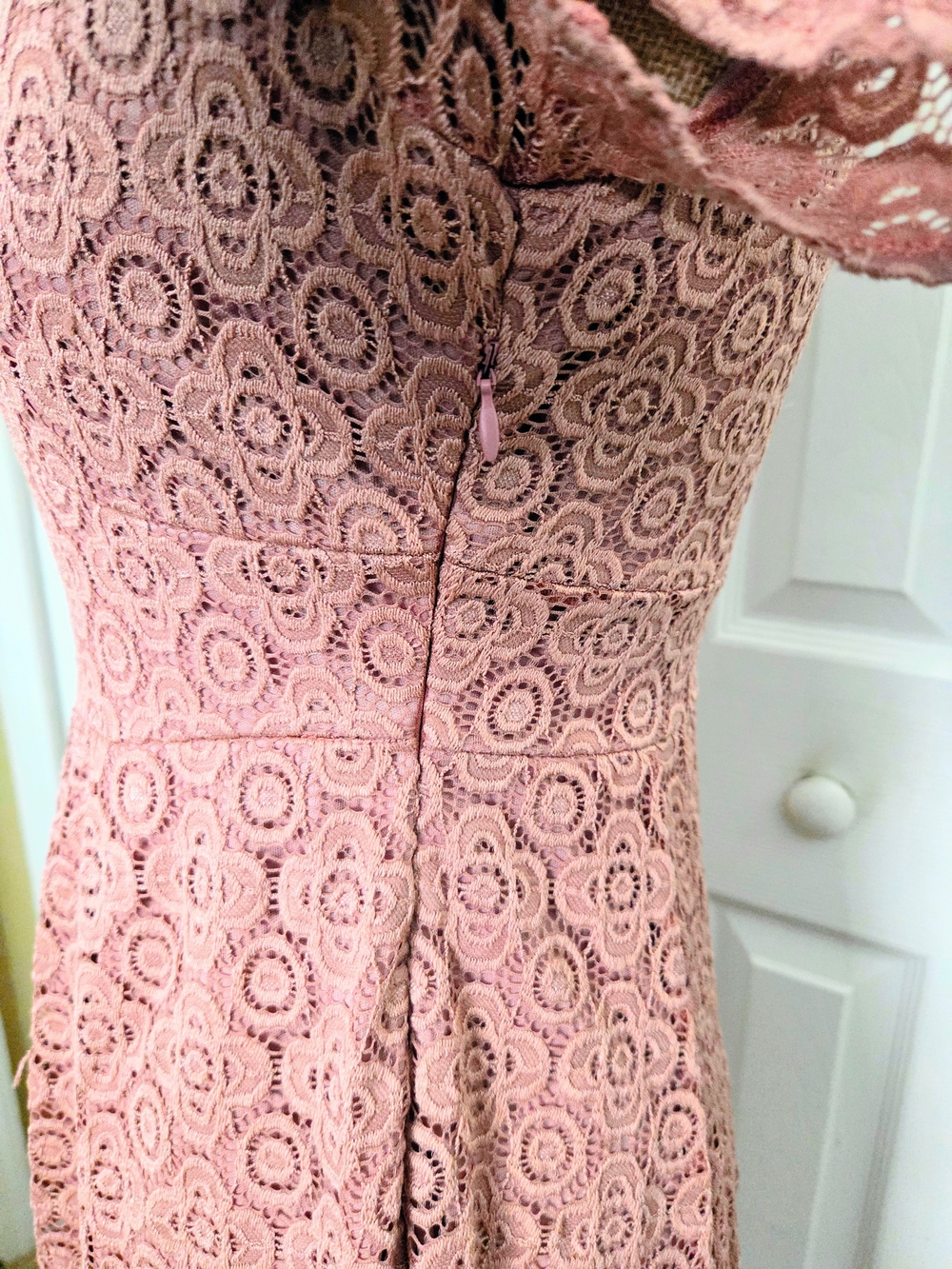 Altar'd State Women’s Pink Lace Fit-and-Flare Dress - Picture 4 of 12